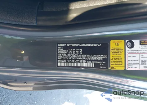 2014 BMW 228I z USA, uszkodzony, nr VIN WBA1F5C57EV255839